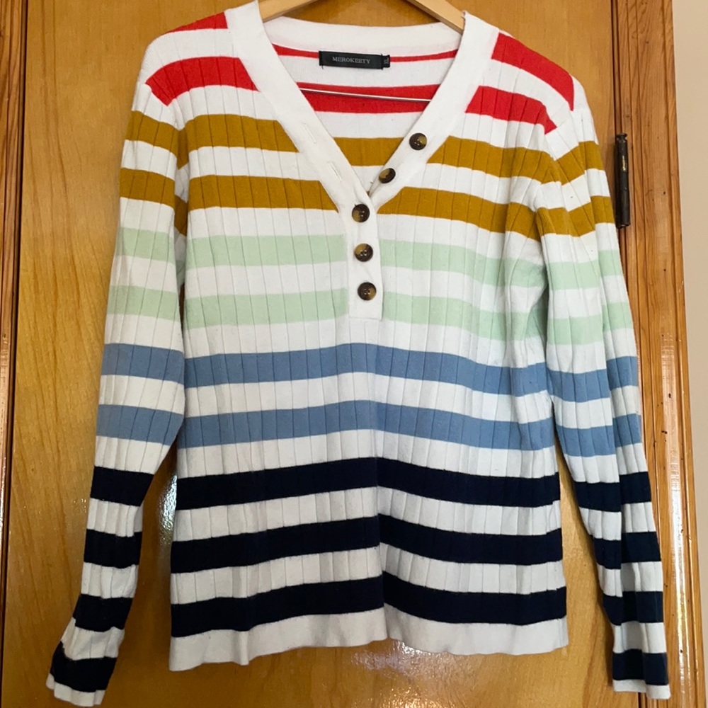 Thin striped sweater